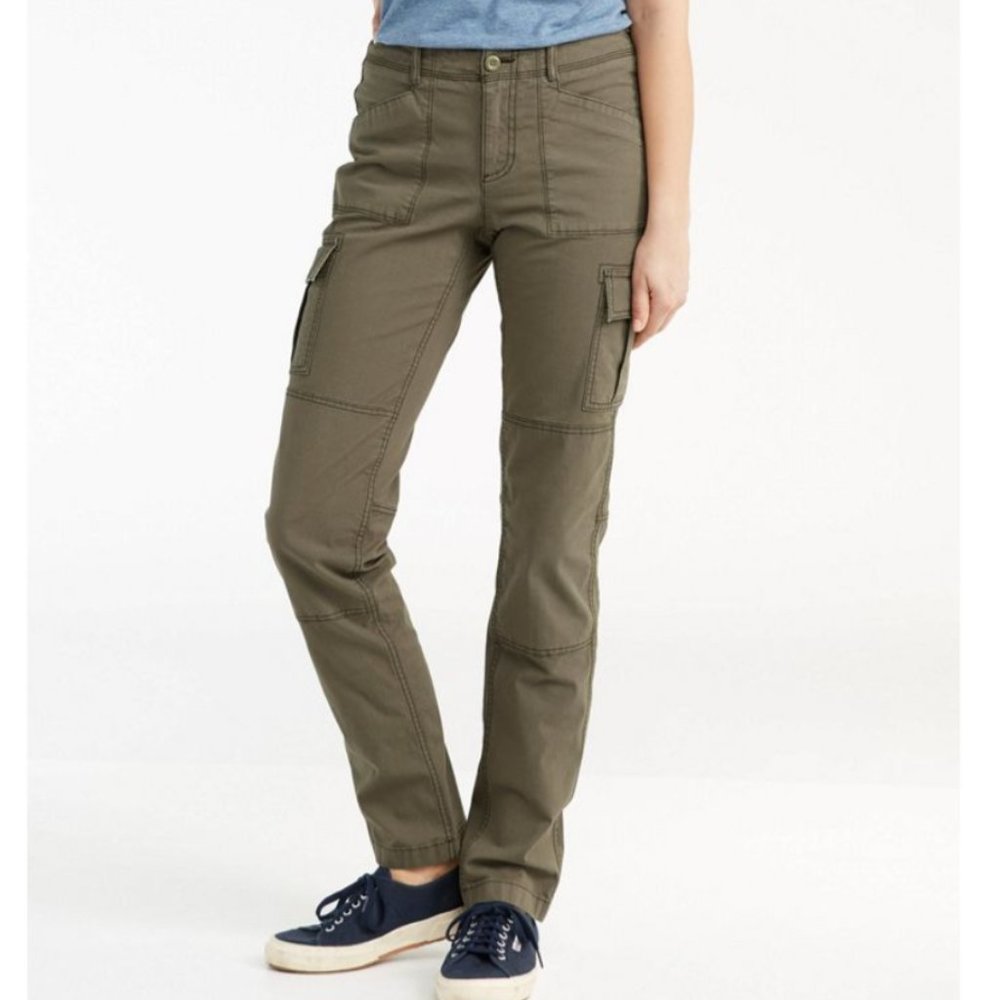 L.L. Bean Gray Stretch Cargo Pants Women's Size 16
